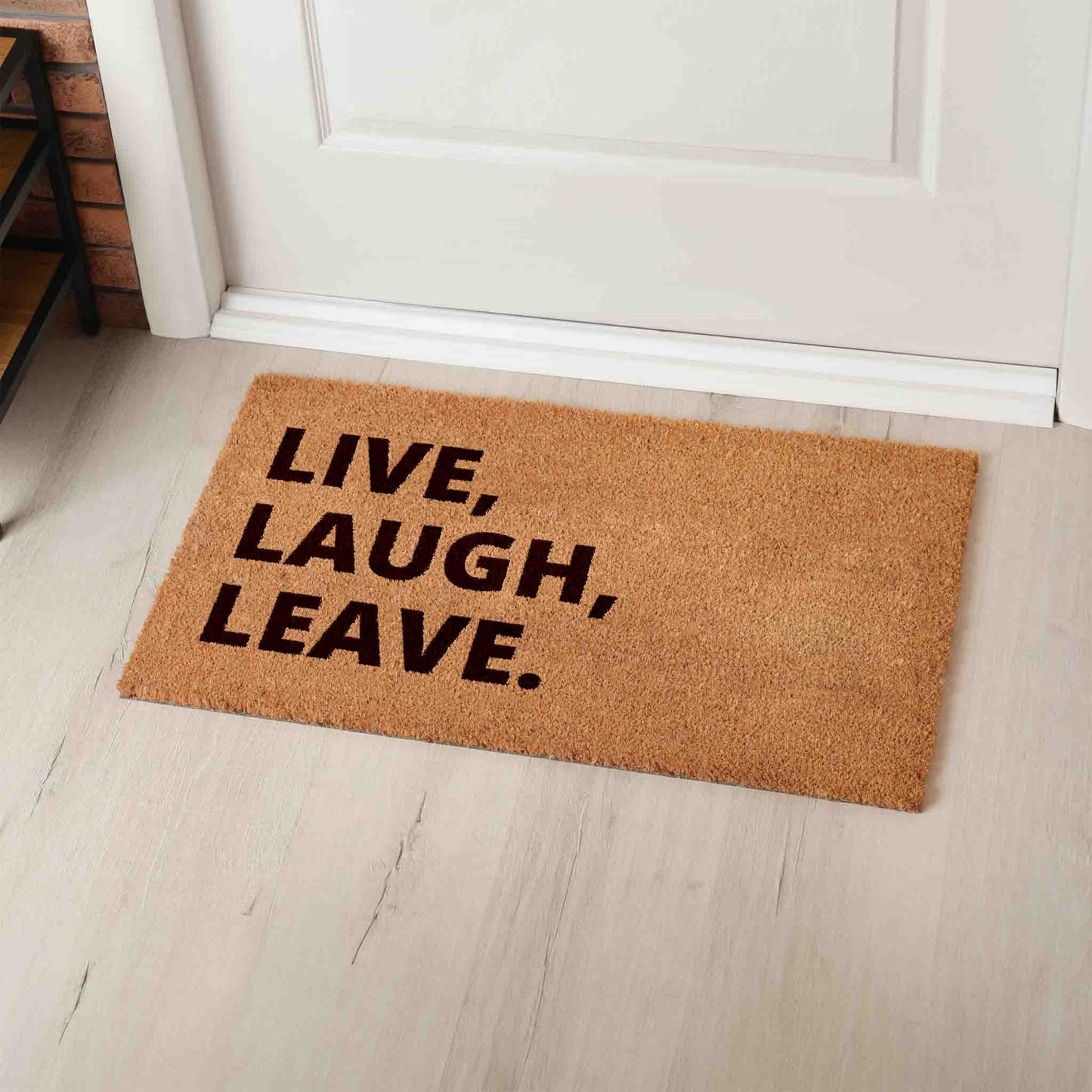 Live, Laugh, Leave Welcome Mat - Eco-Friendly & Funny